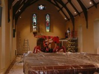 Church decoration using access platform by Total Paintworks, Co. Kerry, Ireland